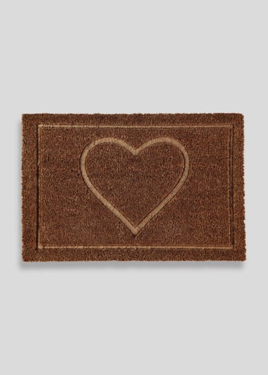 Embossed Heart Doormat
