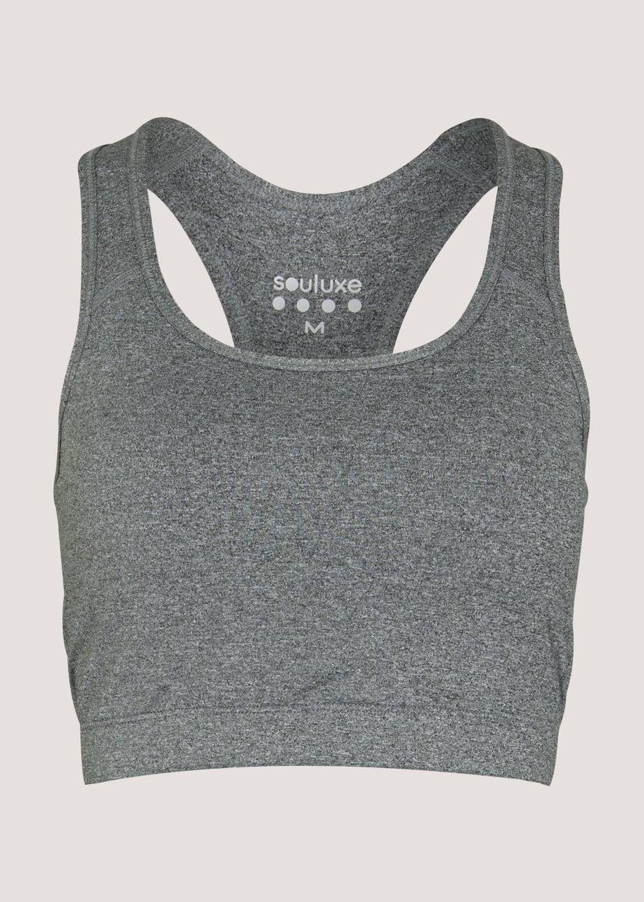 Souluxe Grey Padded Sports Bra