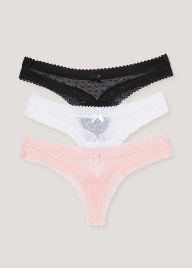 3 Pack Mesh Thongs
