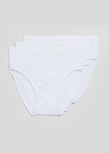 3 Pack White Seamless Full Briefs