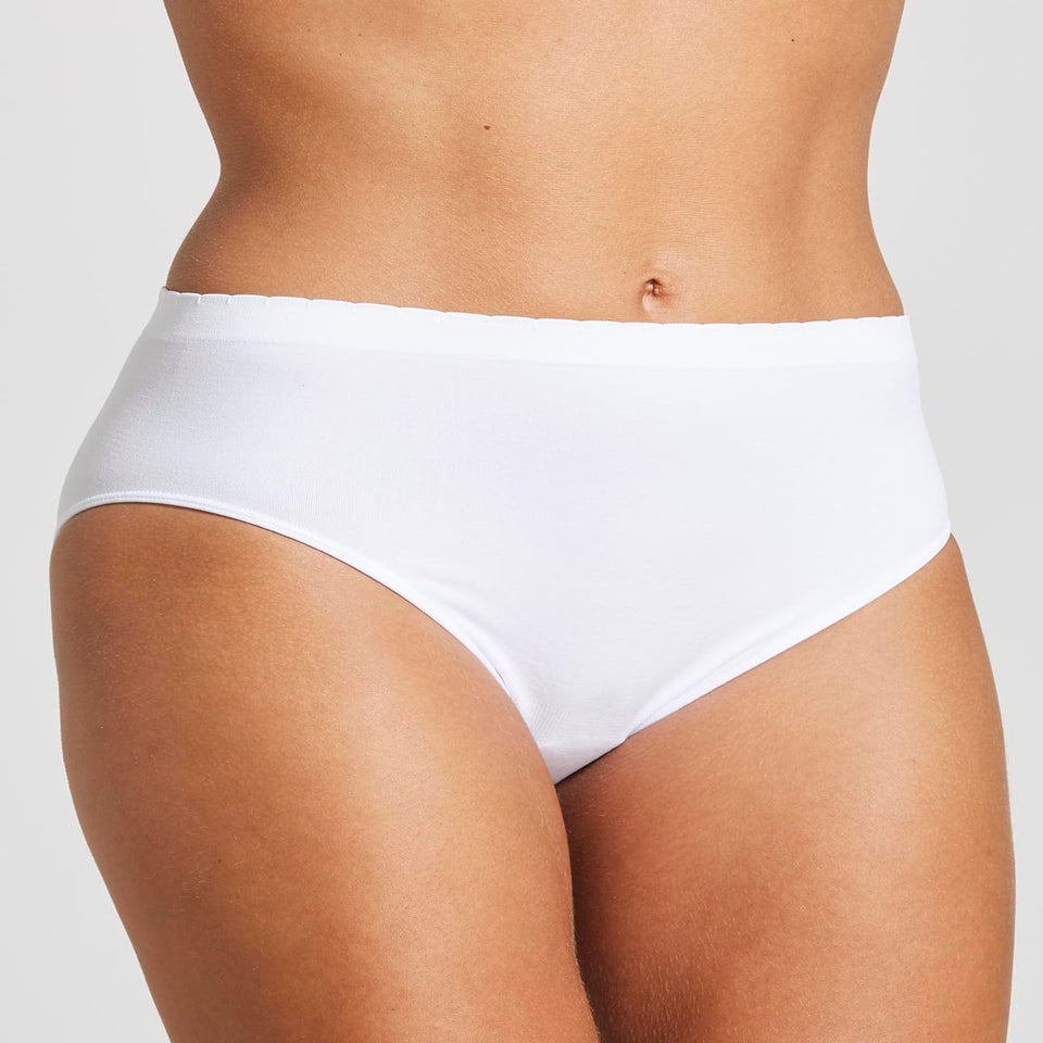 3 Pack White Seamless Full Briefs