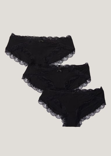3 Pack Tulip Lace Trim Mini Knickers