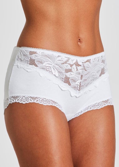 3 Pack Lace Panel Midi Knickers