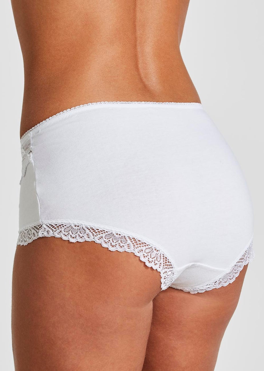 3 Pack Lace Panel Midi Knickers