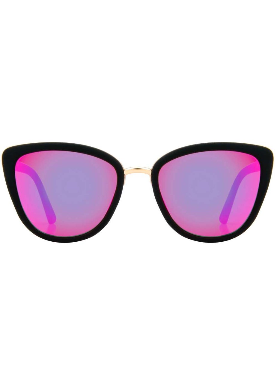 Foster Grant Rubberized Retro Cat Eye Sunglasses