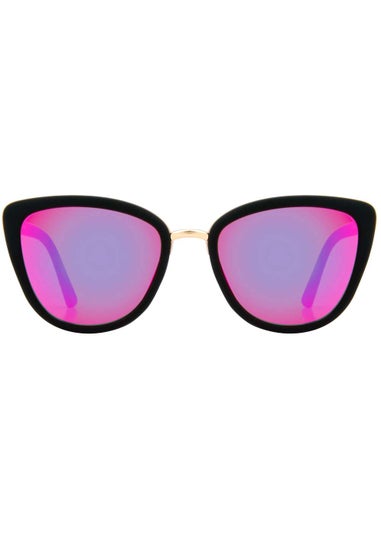 Foster Grant Rubberized Retro Cat Eye Sunglasses