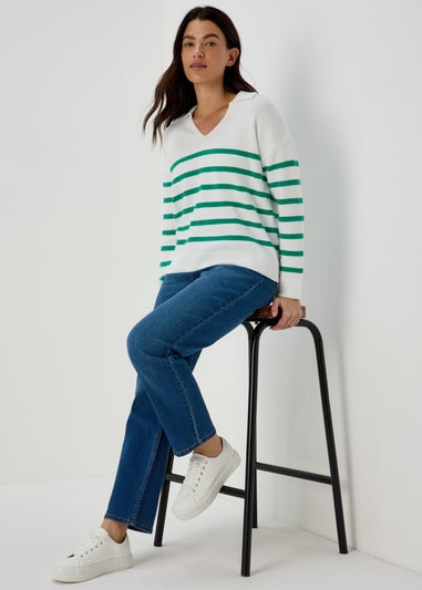 Grace Mid Wash Straight Leg Jeans