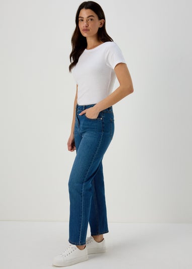 Grace Mid Wash Straight Leg Jeans