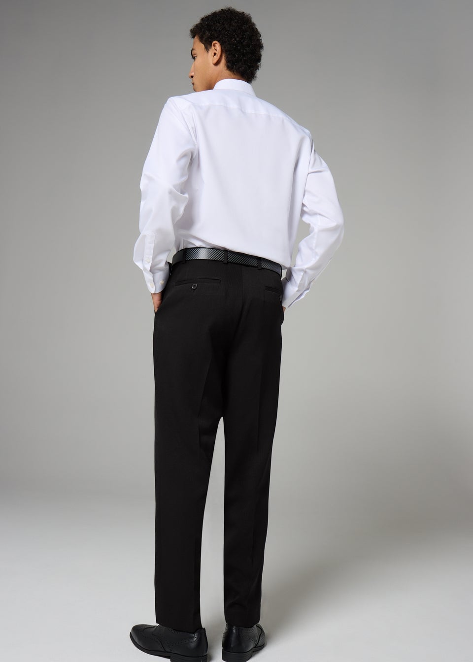 Taylor & Wright Black Regular Fit Flexi Waist Trousers