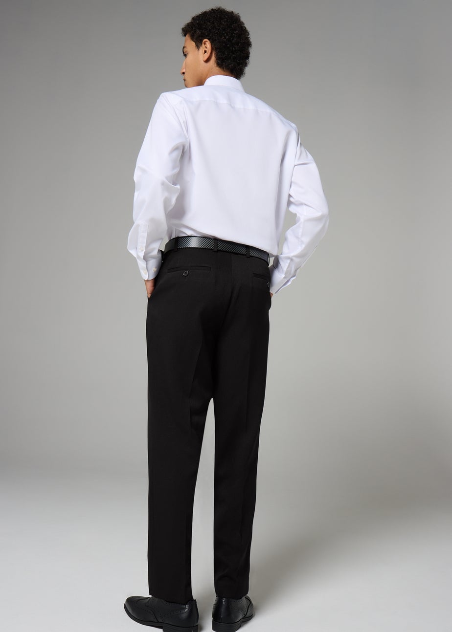 Taylor & Wright Black Regular Fit Flexi Waist Trousers