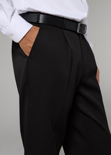 Taylor & Wright Black Regular Fit Flexi Waist Trousers