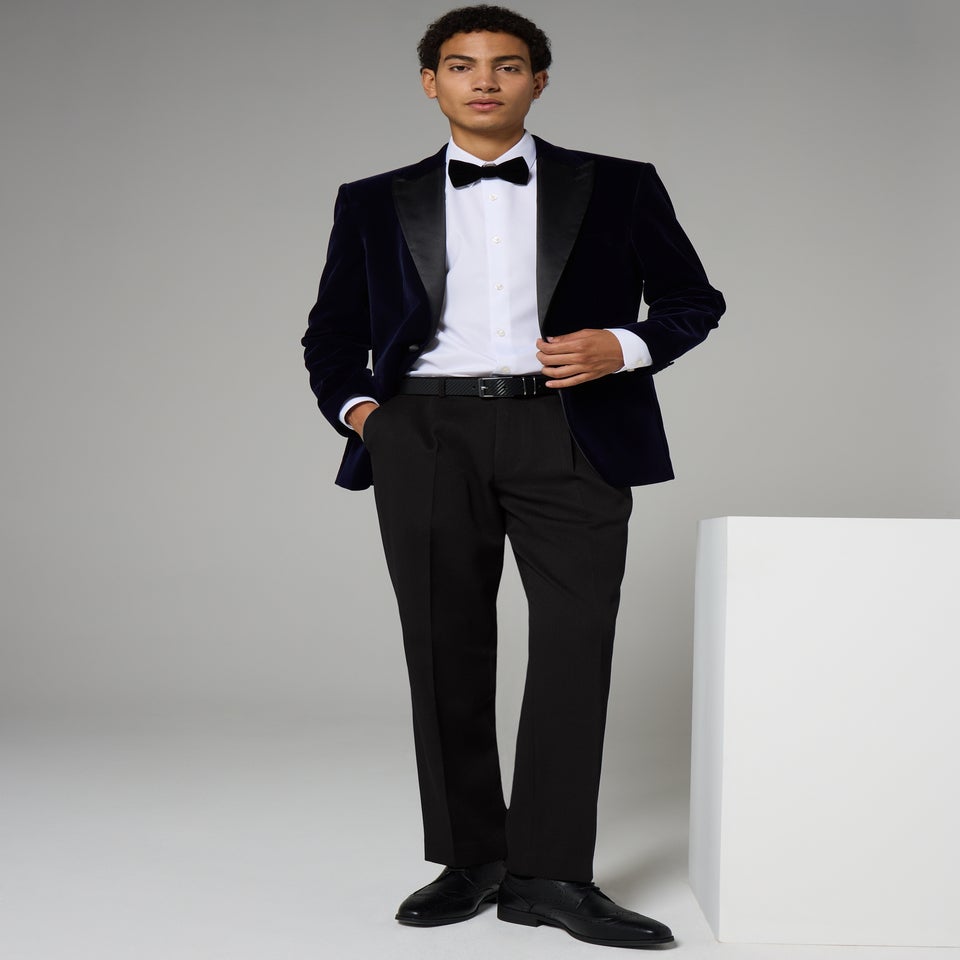 Taylor & Wright Black Regular Fit Flexi Waist Trousers