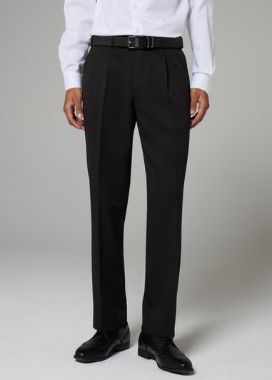 Taylor & Wright Black Regular Fit Flexi Waist Trousers