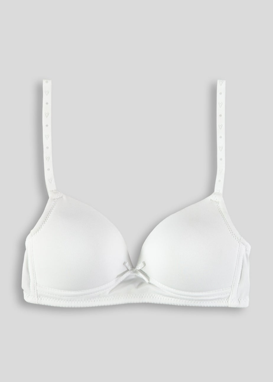 Girls White Moulded First Bra (28A-34AA)