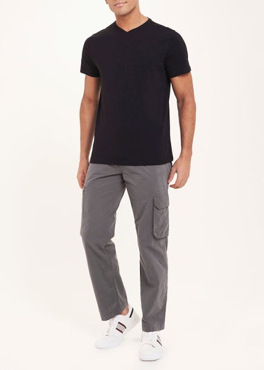 Black Essential V-Neck T-Shirt