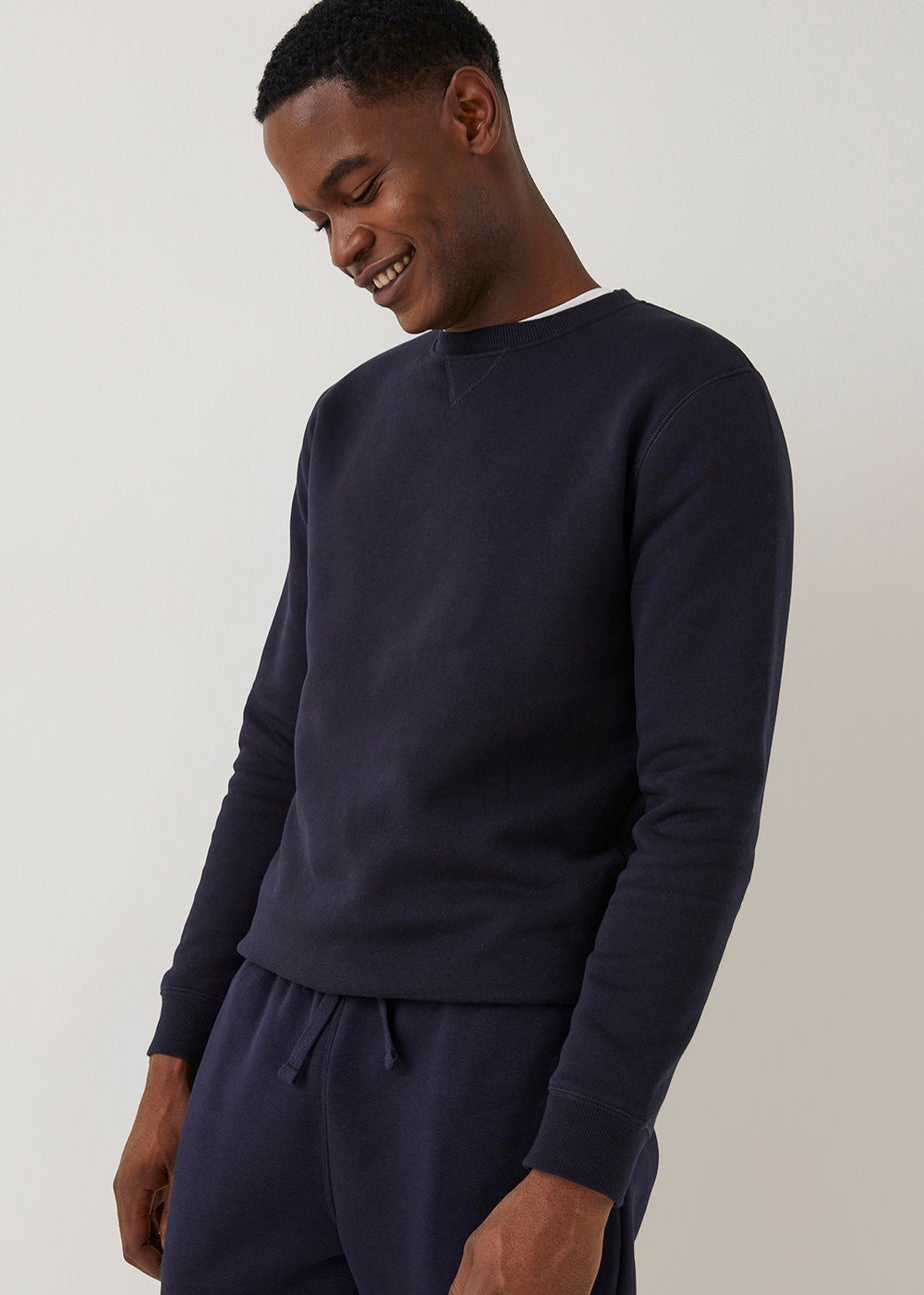 Navy Essential Crew Neck Sweatshirt