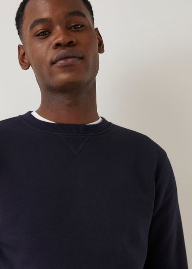 Navy Essential Crew Neck Sweatshirt