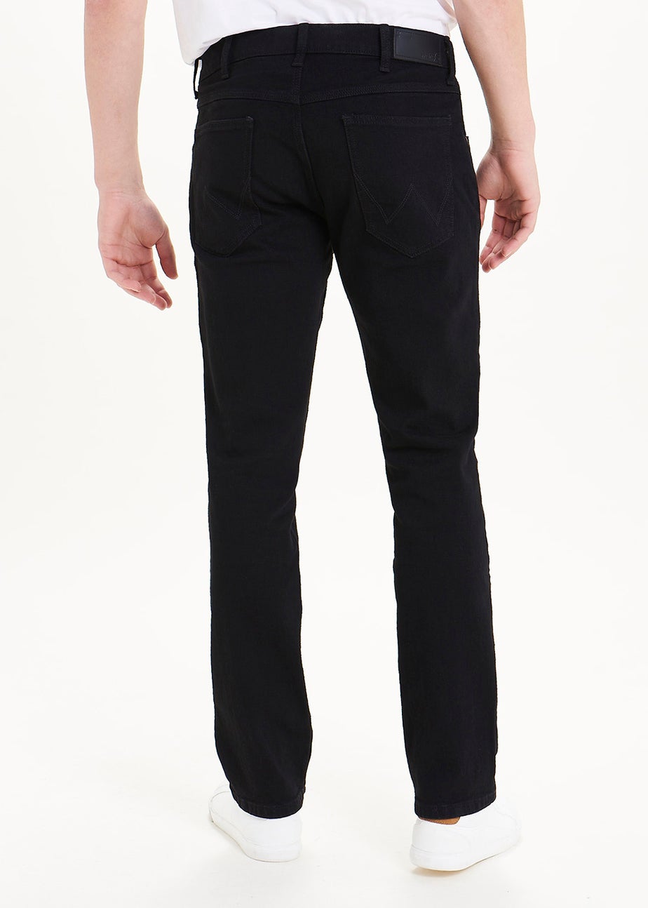 Wrangler Black Stretch Straight Fit Jeans