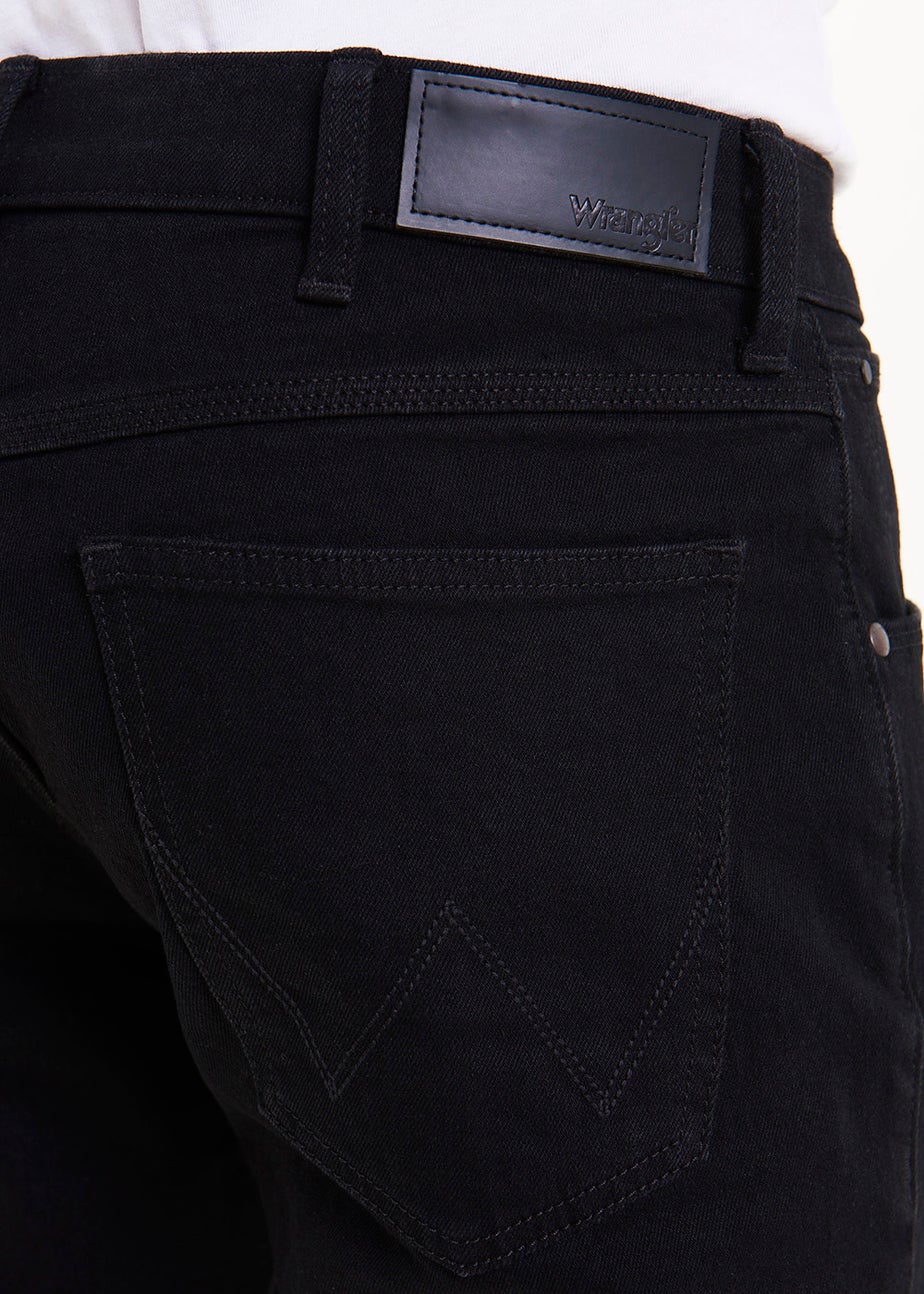 Wrangler Black Stretch Straight Fit Jeans
