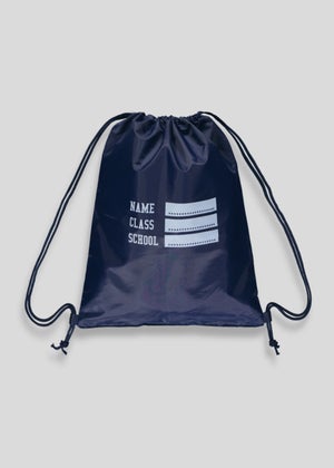 Kids Navy Drawstring Pump Bag
