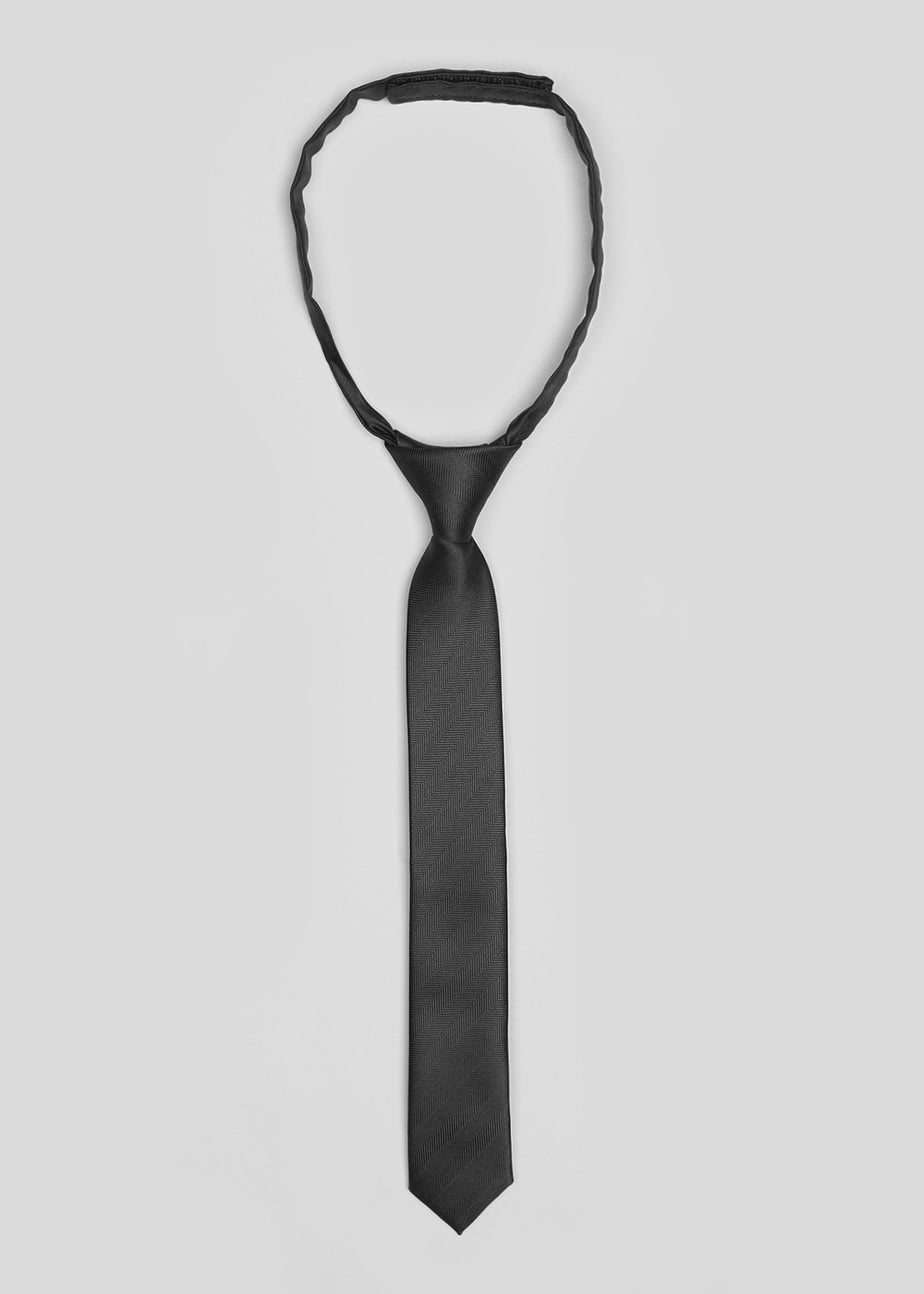 Boys Black Easy Fasten Tie (3-7yrs)