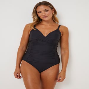 Black Tummy Control High Waisted Bikini Bottoms