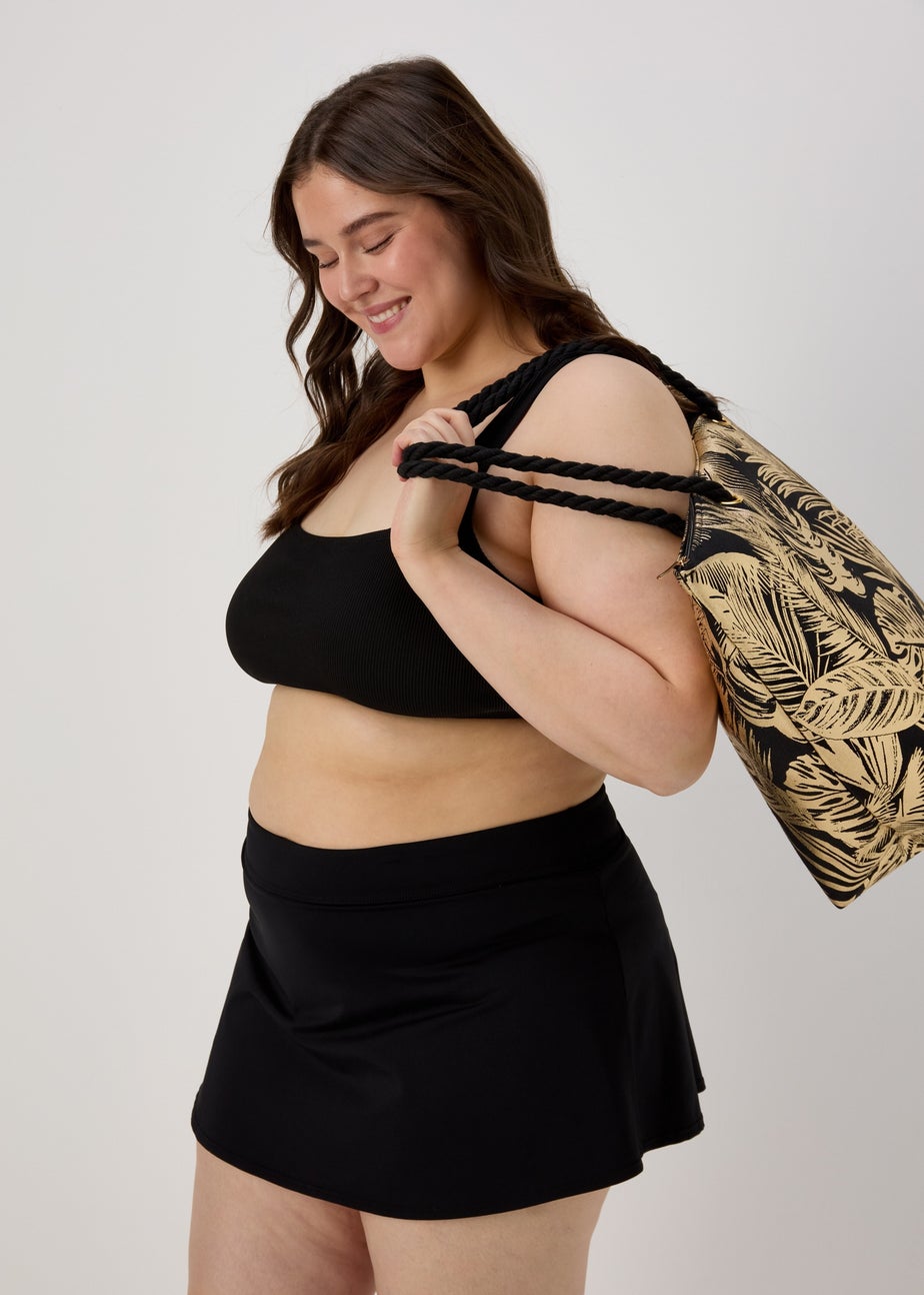 Black Skirted Bikini Bottoms