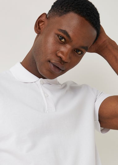 White Pique Polo Shirt