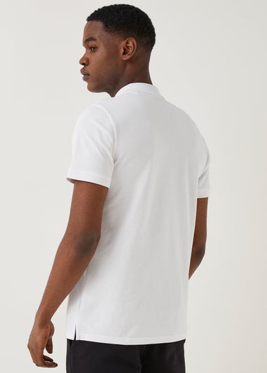 White Pique Polo Shirt