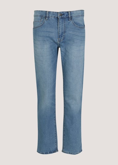 Blue Stretch Straight Fit Jeans