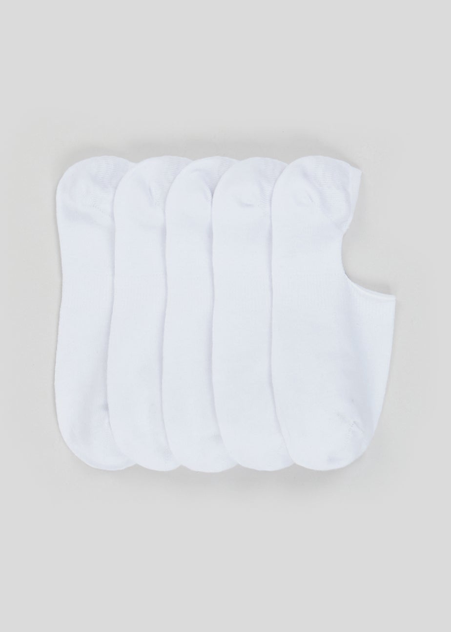 5 Pack White Invisible Socks