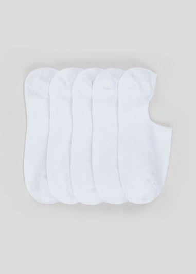 5 Pack White Invisible Socks