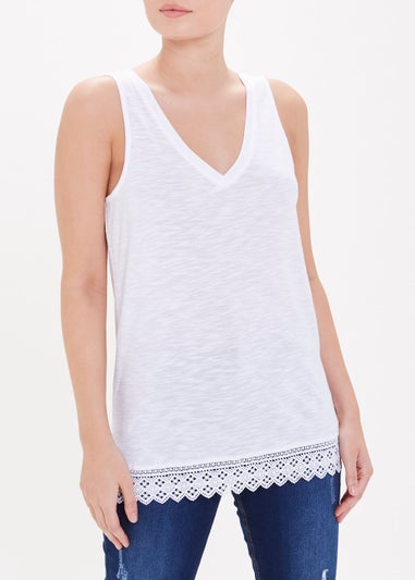 Lace Hem Vest Top