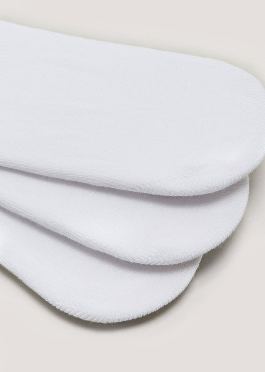 Kids 3 Pack White Invisible Socks (Younger 6-Older 6.5)