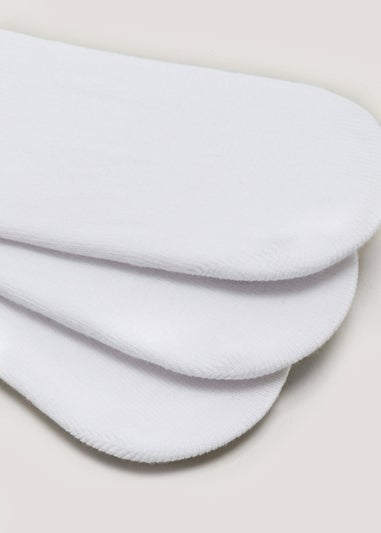 Kids 3 Pack White Invisible Socks (Younger 6-Older 6.5)