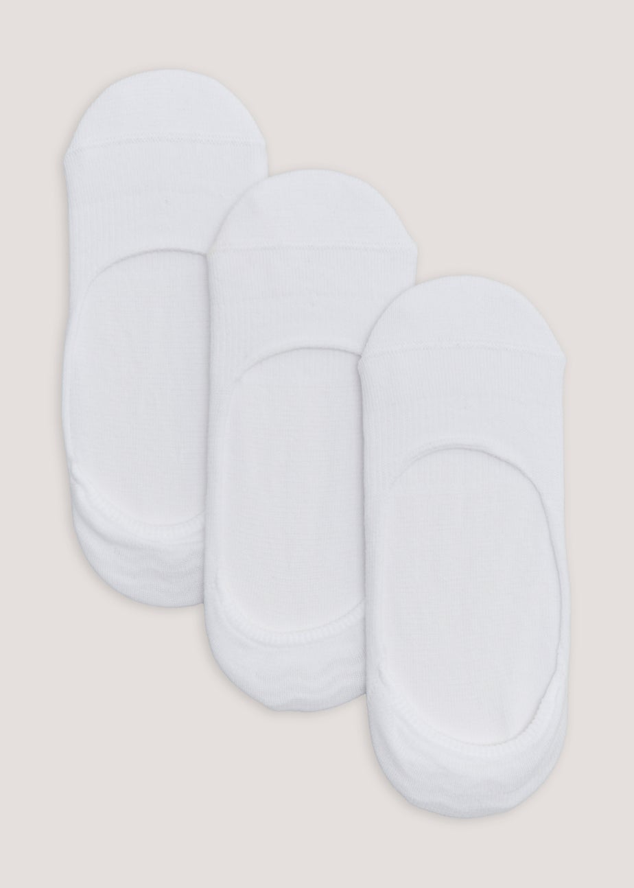 Kids 3 Pack White Invisible Socks (Younger 6-Older 6.5)