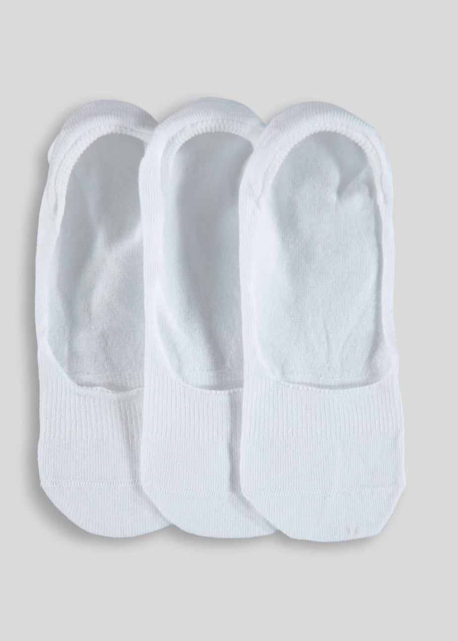 Kids 3 Pack White Invisible Socks (Younger 6-Older 6.5)