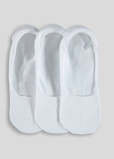 Kids 3 Pack White Invisible Socks (Younger 6-Older 6.5)