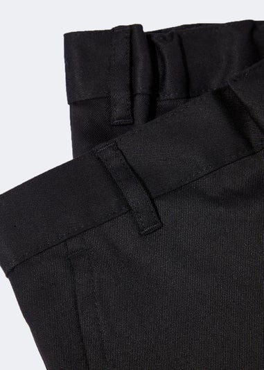 Boys 2 Pack Black Skinny Fit School Trousers (6-16yrs)