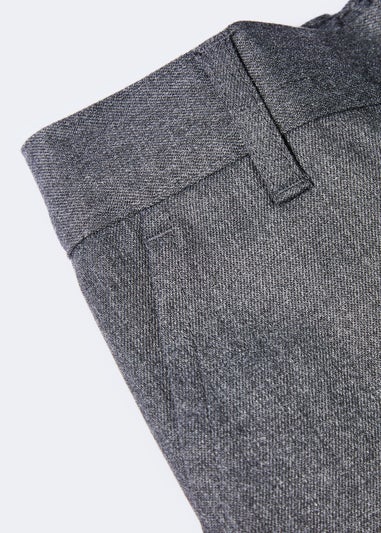 Boys 2 Pack Grey Skinny Fit School Trousers (6-13yrs)