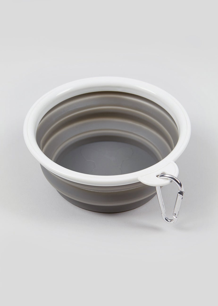 Grey Collapsible Pet Bowl (13cm)