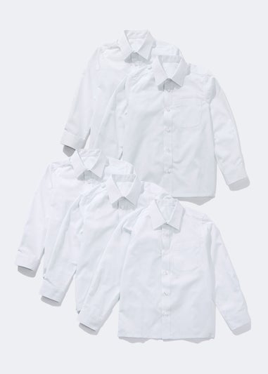 Boys 5 Pack White School Shirts (4-16yrs)