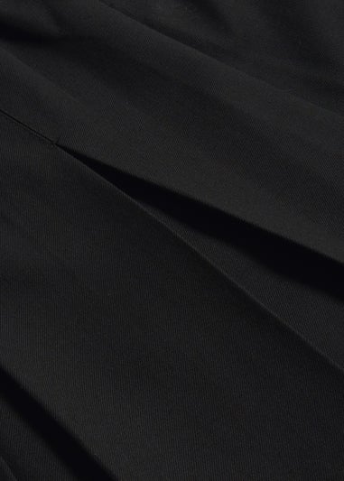 Girls Black Long Box Pleat School Skirt (6-16yrs)