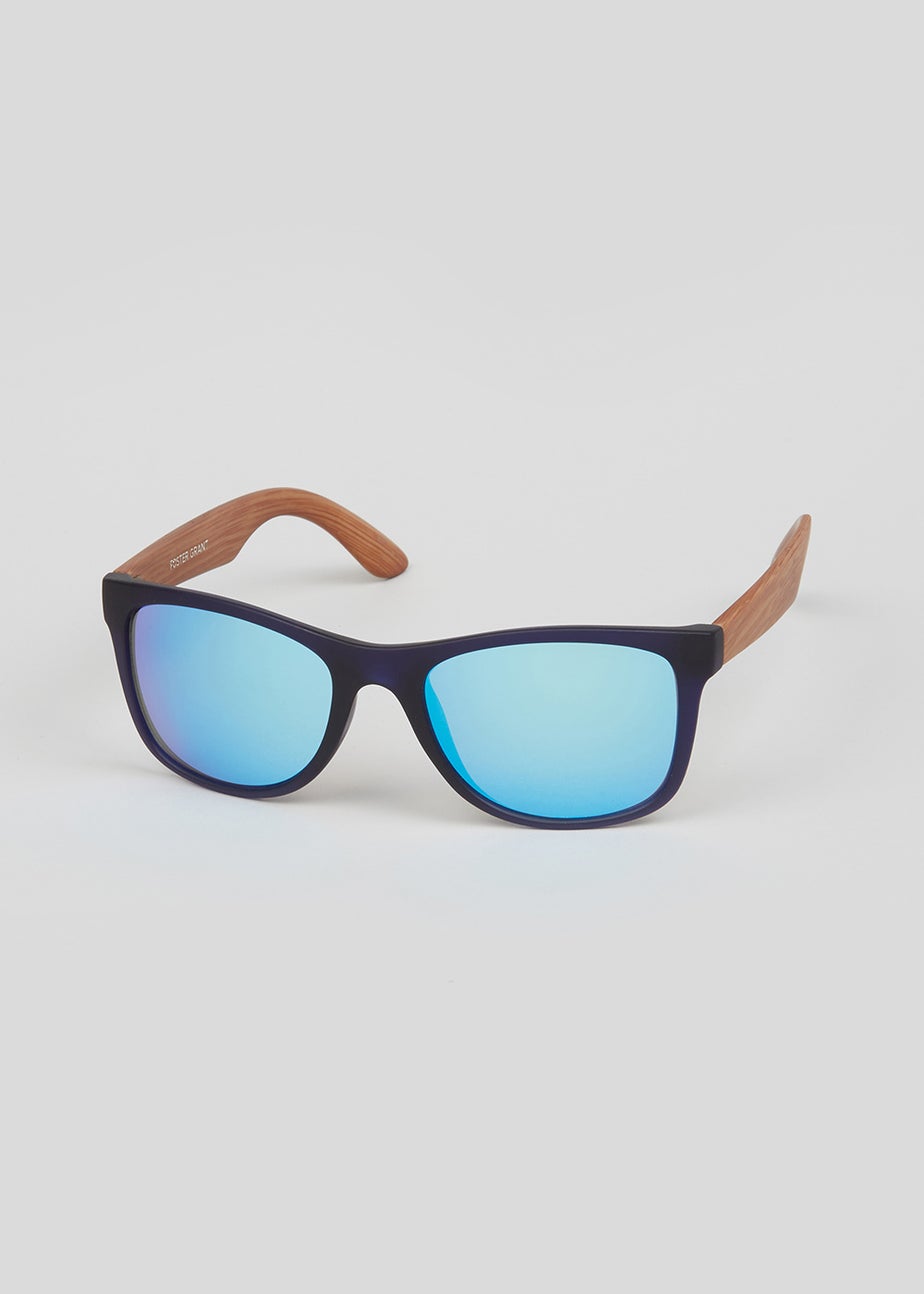 Foster Grant Frosted Wooden Arm Sunglasses