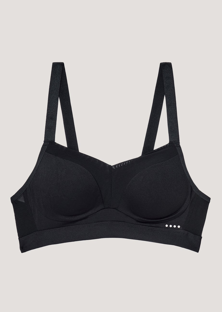 Souluxe Black Seamed Sports Bra