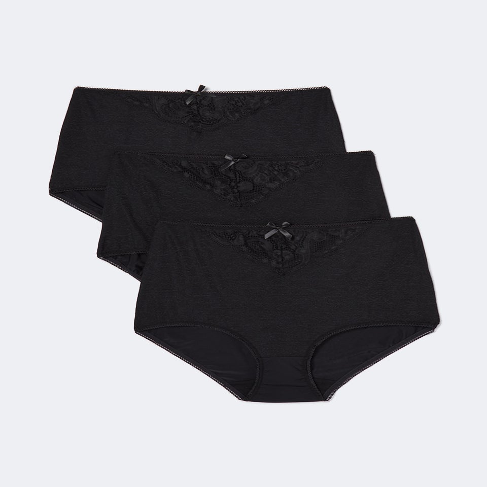3 Pack Jacquard Full Knickers