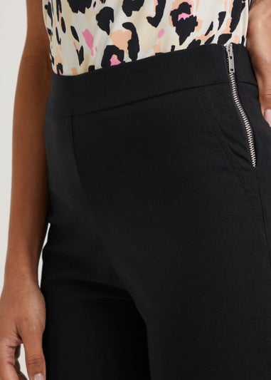 Et Vous Black Bengaline Slim Fit Trousers (Long Length)