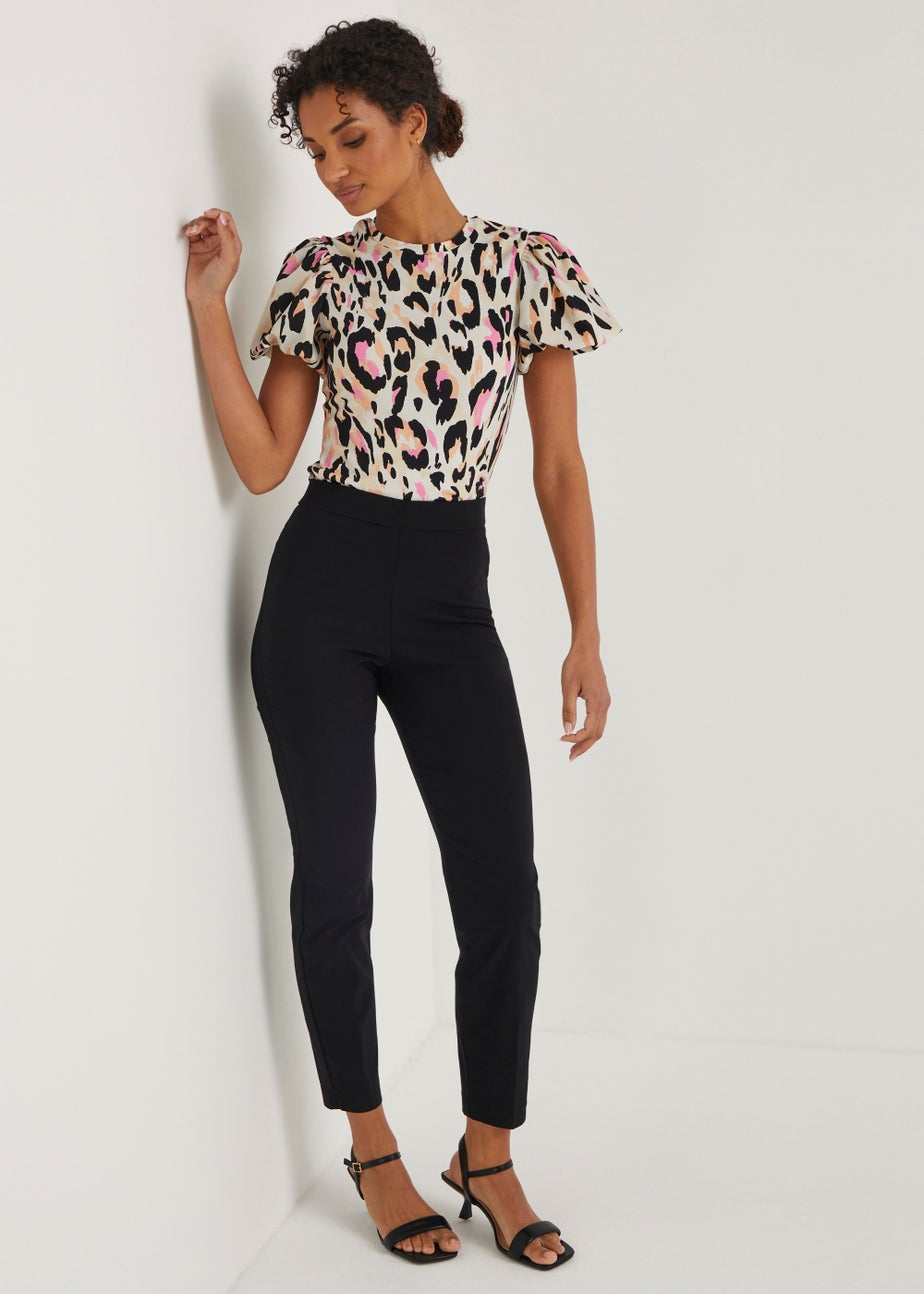 Et Vous Black Bengaline Slim Fit Trousers (Long Length)