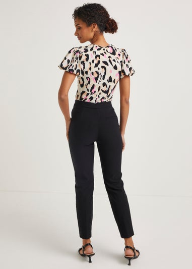 Et Vous Black Bengaline Slim Fit Trousers (Long Length)