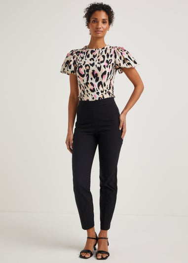 Et Vous Black Bengaline Slim Fit Trousers (Long Length)